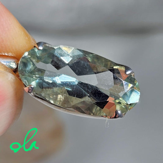 Silberohrringe mit Prasiolith