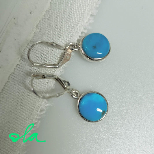 Silber Ohrringe mit Türkis