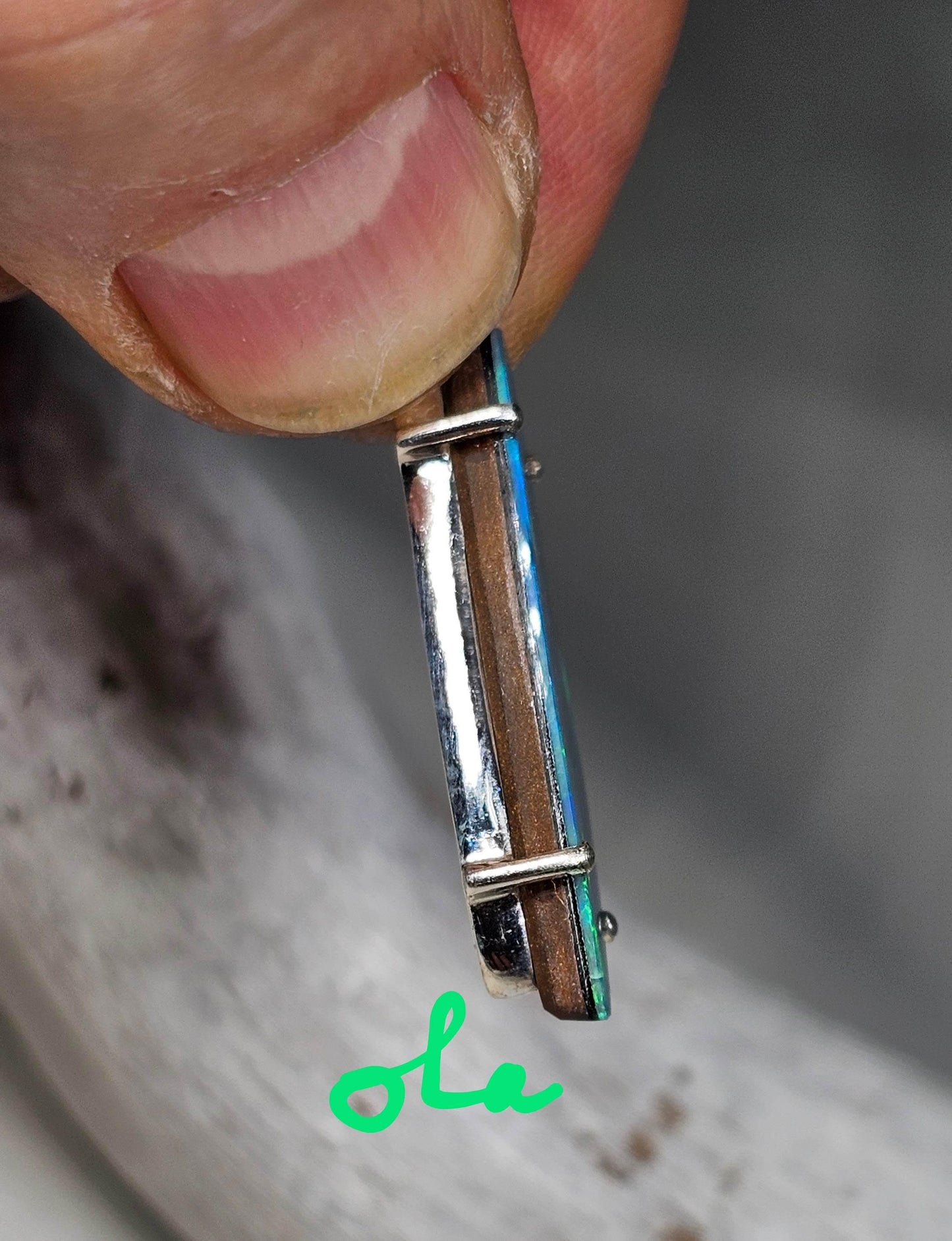 Silber Anhänger mit Opal