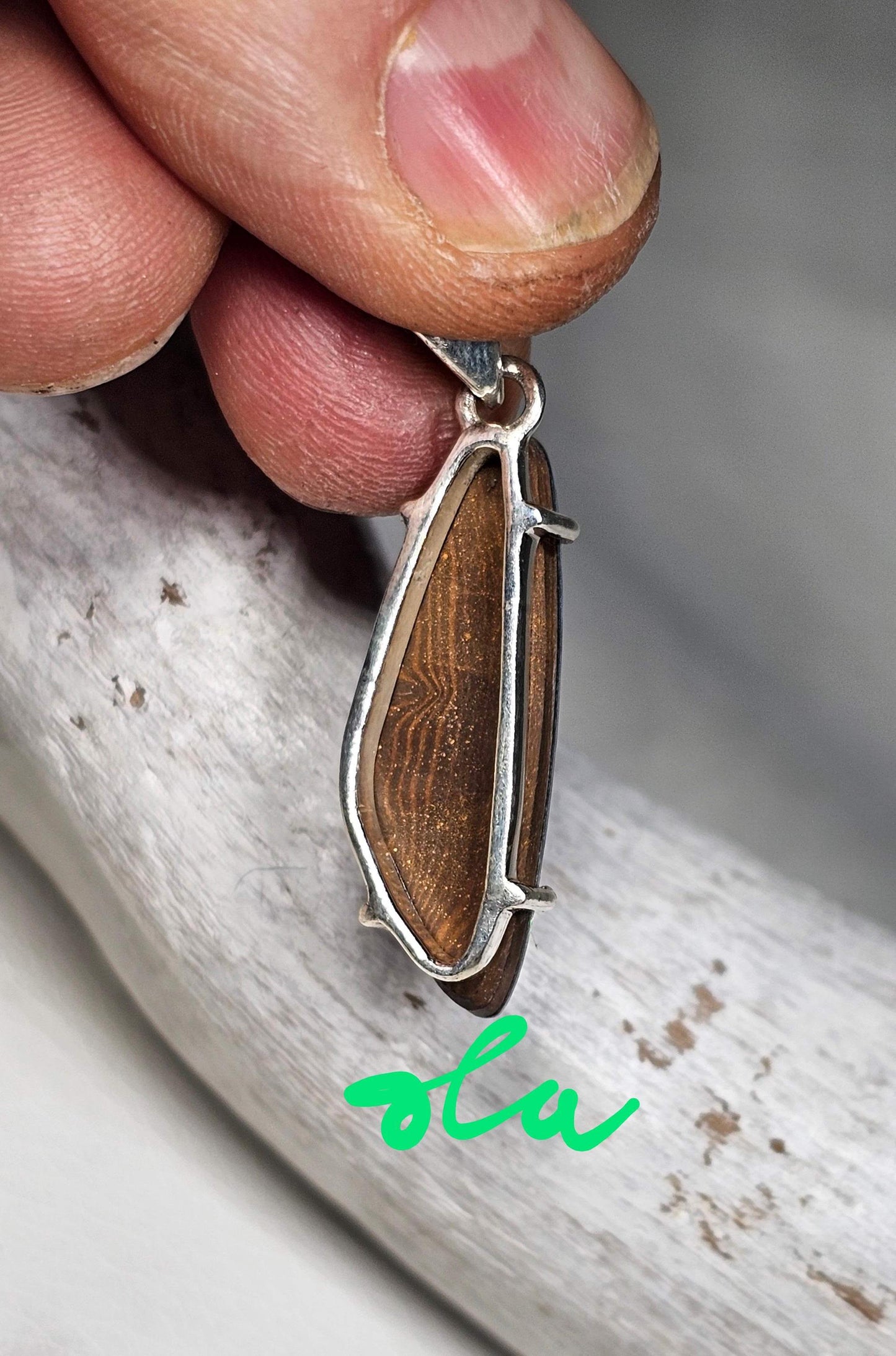 Silber Anhänger mit Opal