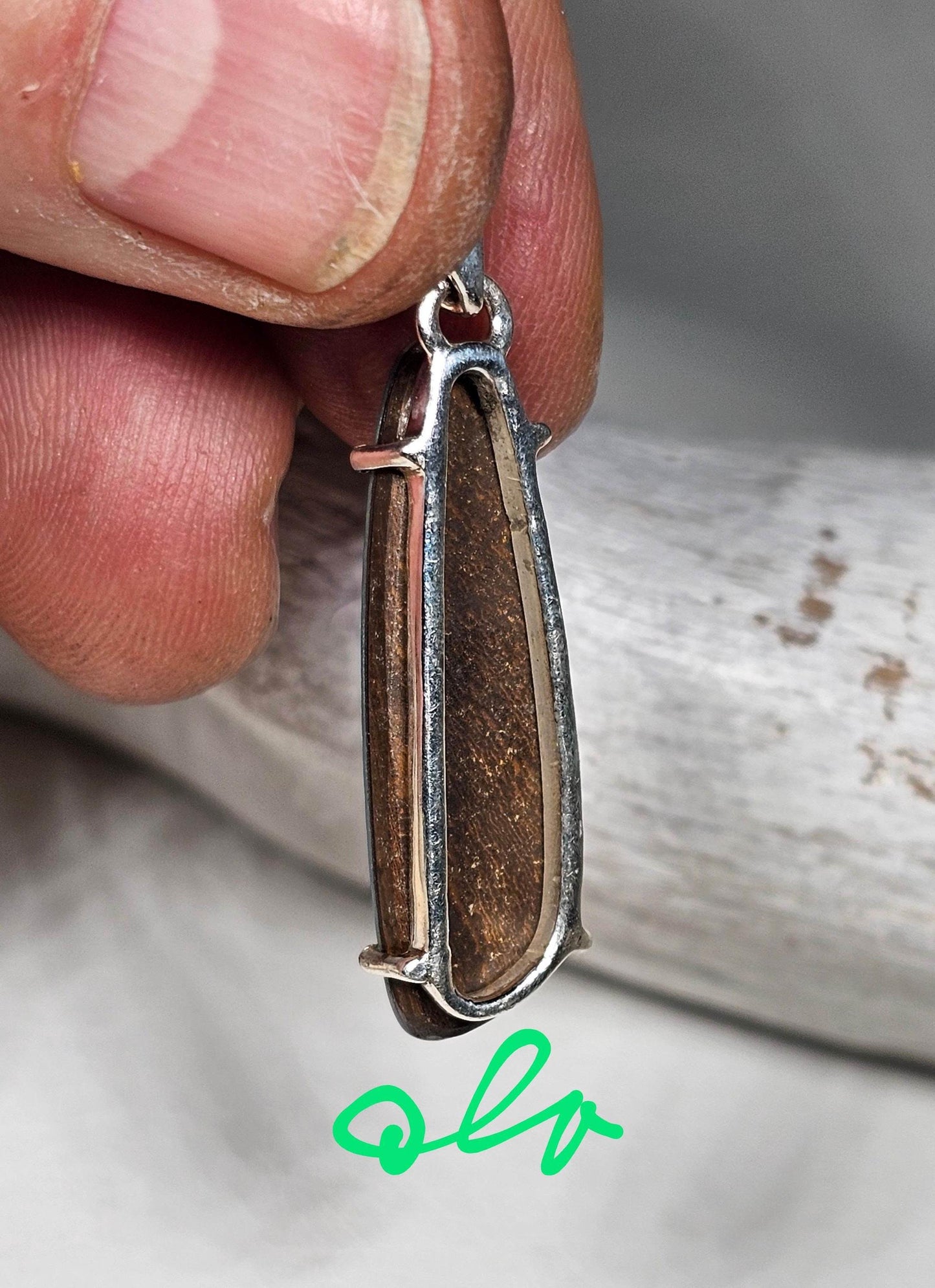 Silber Anhänger mit Opal