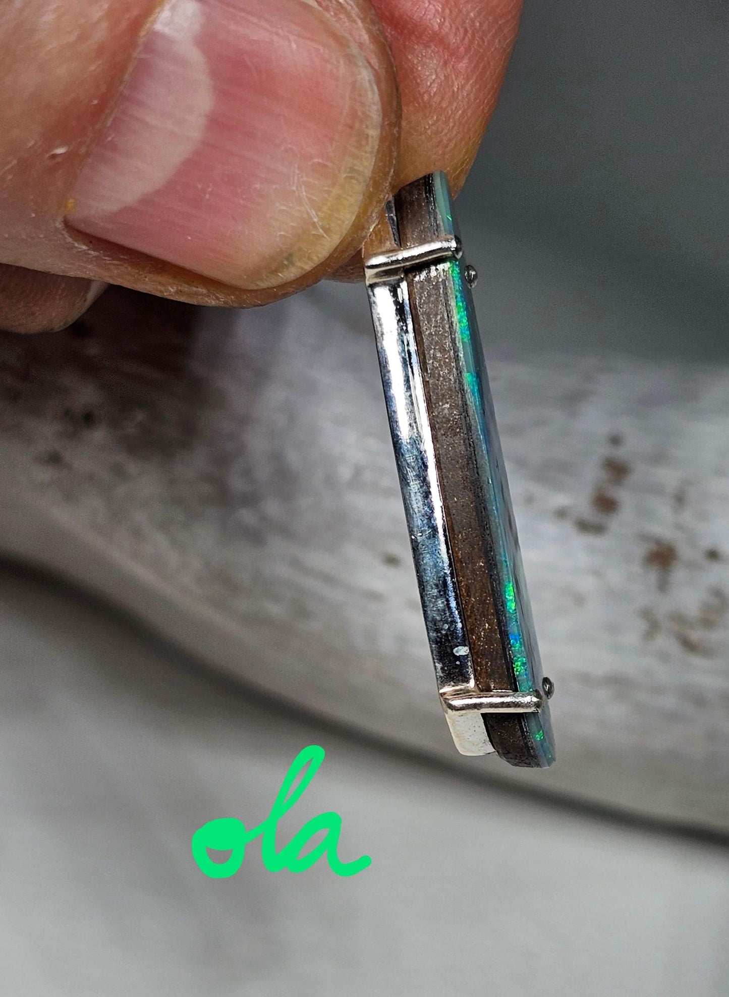 Silber Anhänger mit Opal
