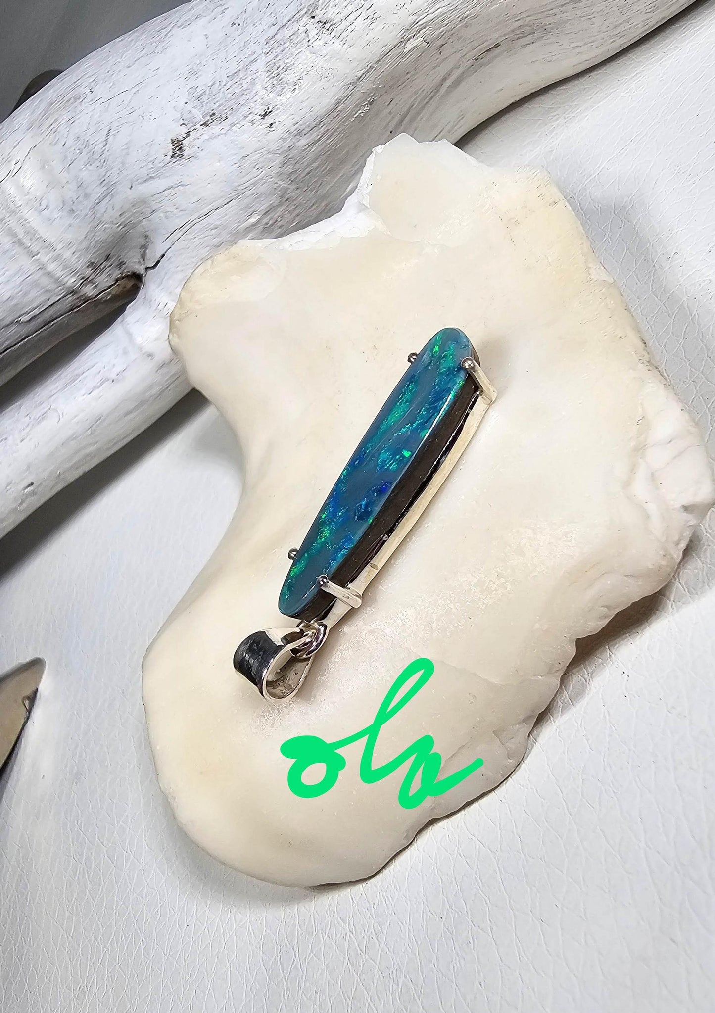 Silber Anhänger mit Opal