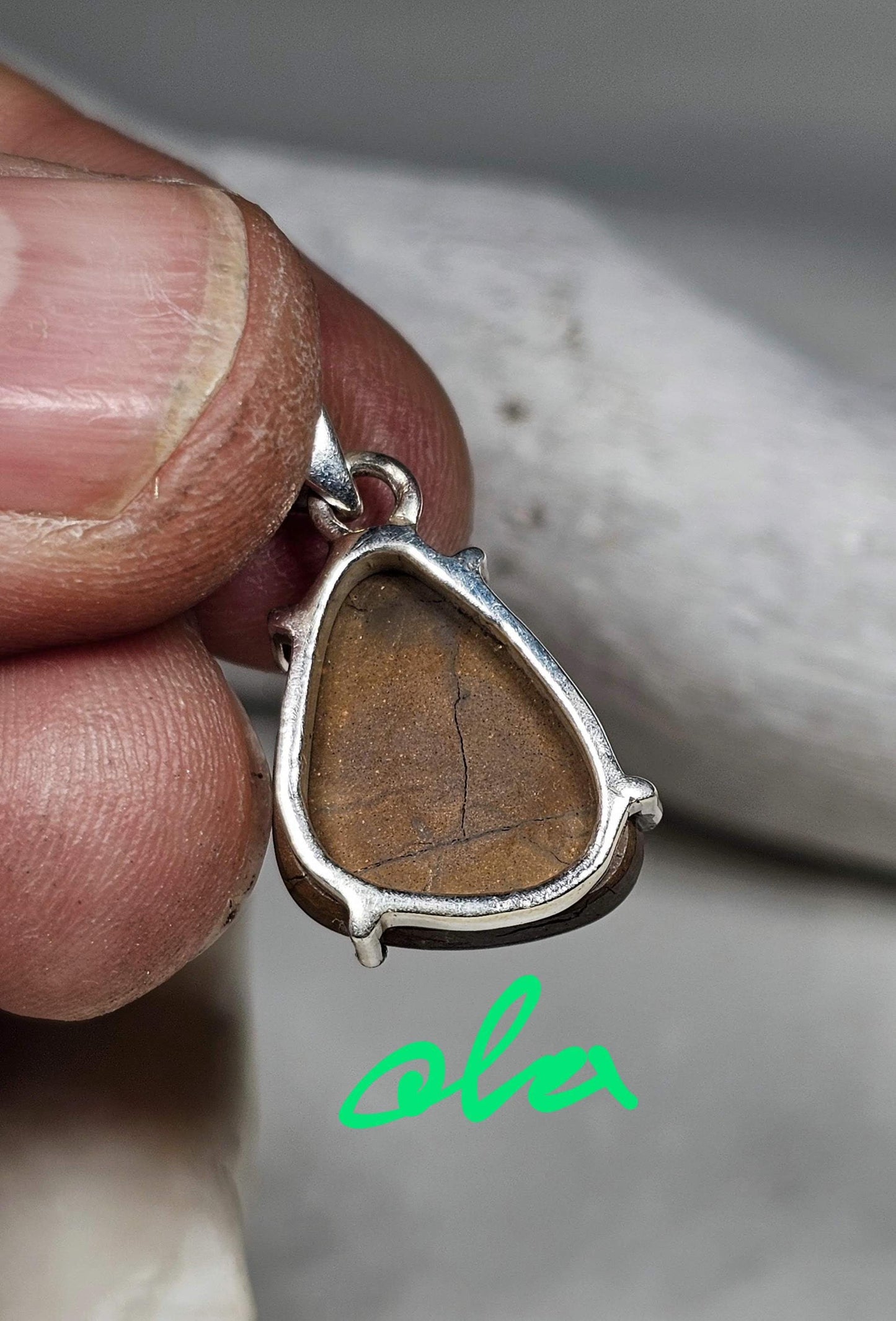 Silber Anhänger mit Opal