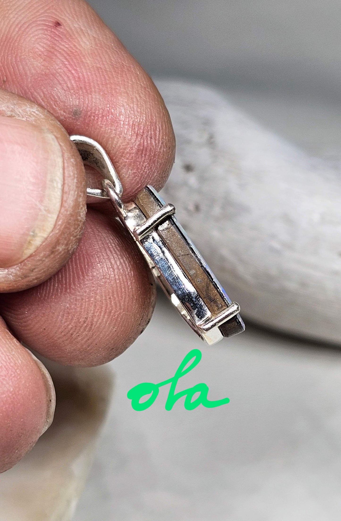Silber Anhänger mit Opal