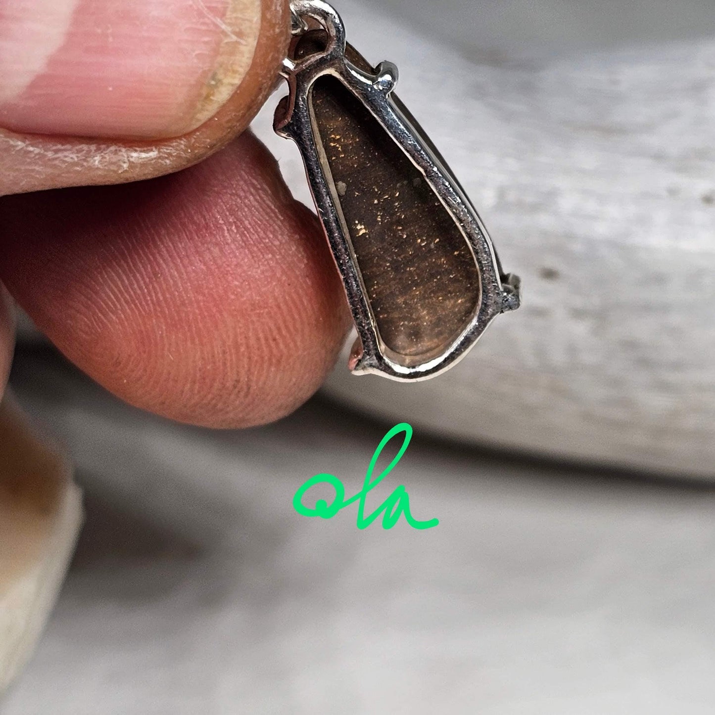 Silber Anhänger mit Opal