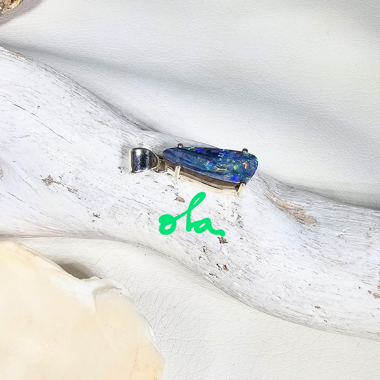 Silber Anhänger mit Opal