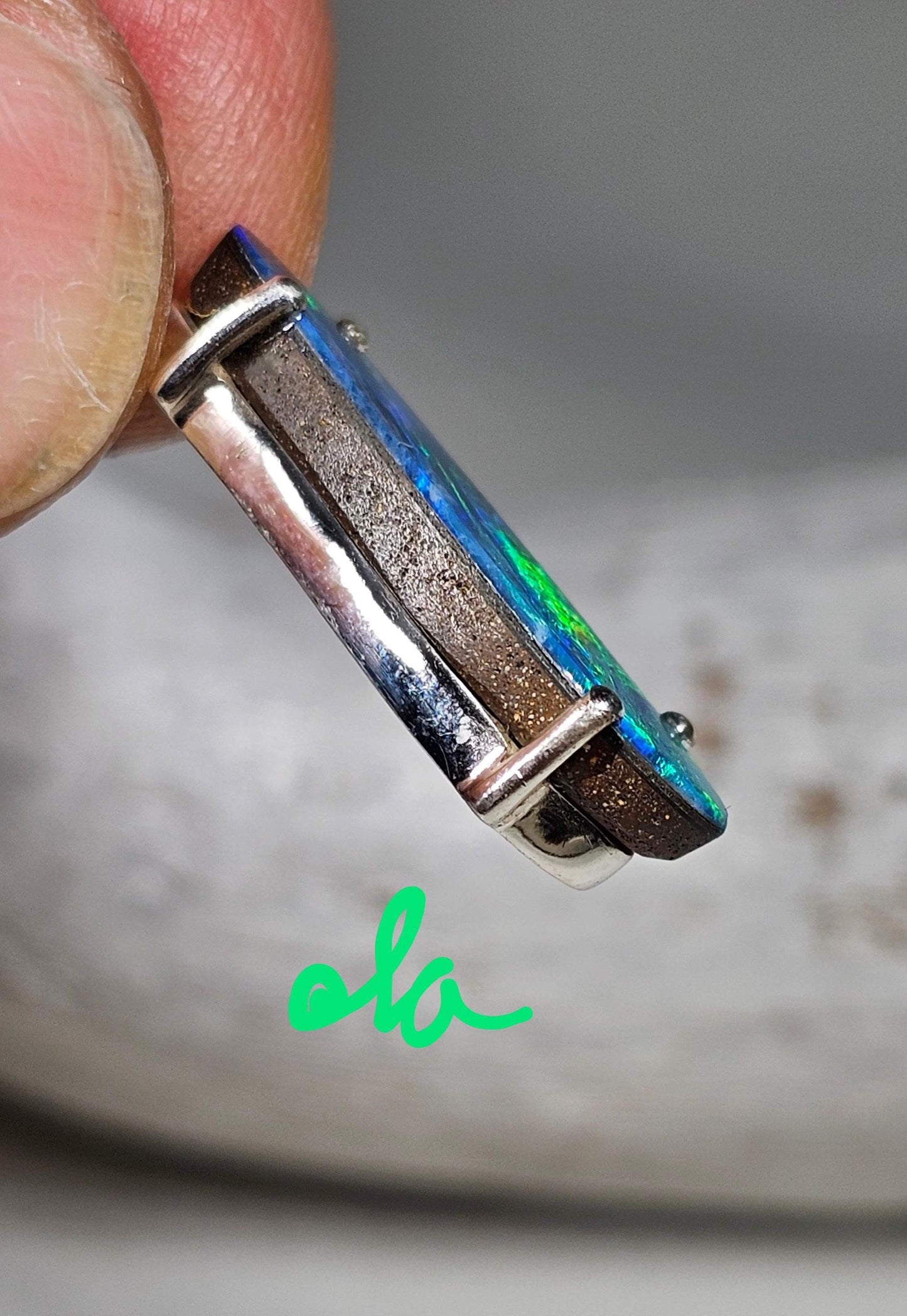 Silber Anhänger mit Opal