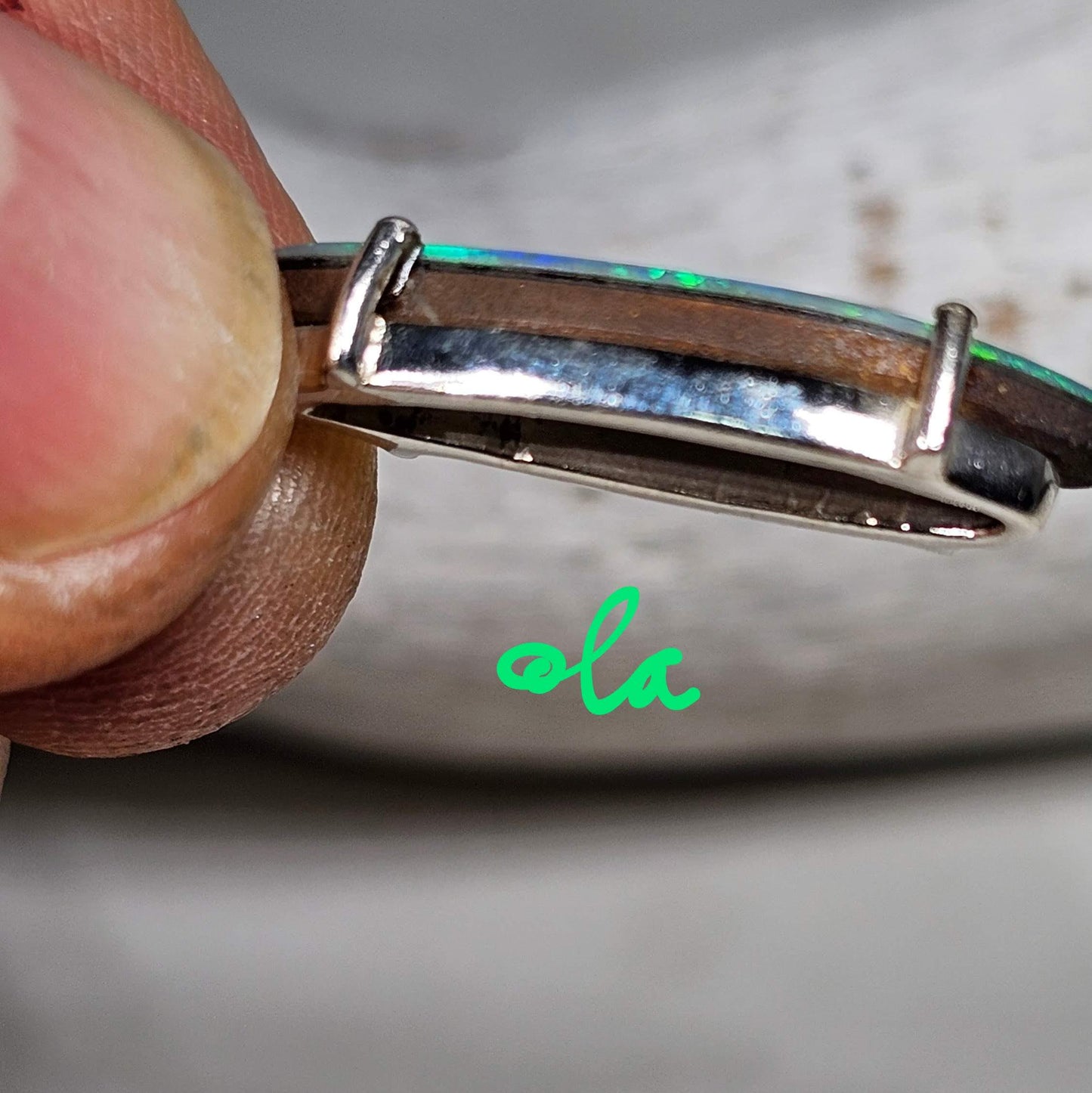 Silber Anhänger mit Opal