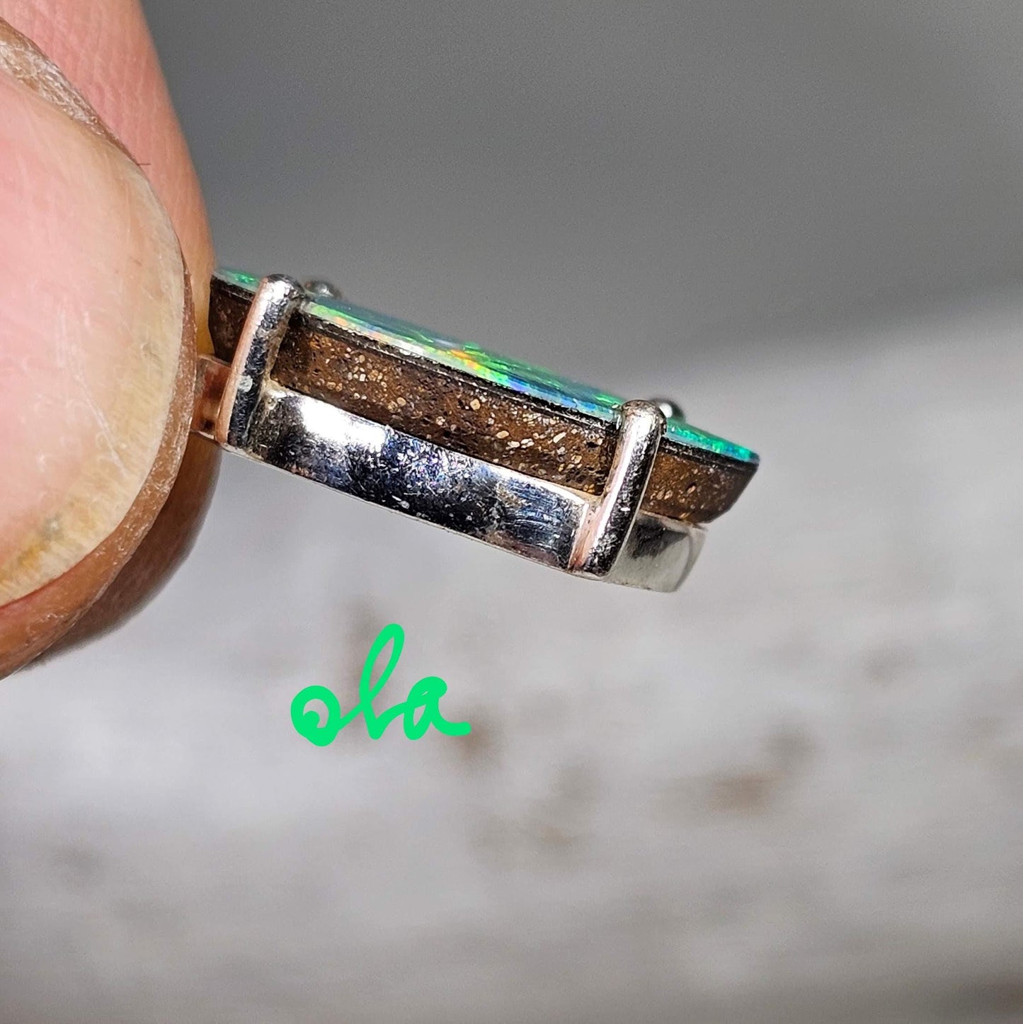 Silber Anhänger mit Opal