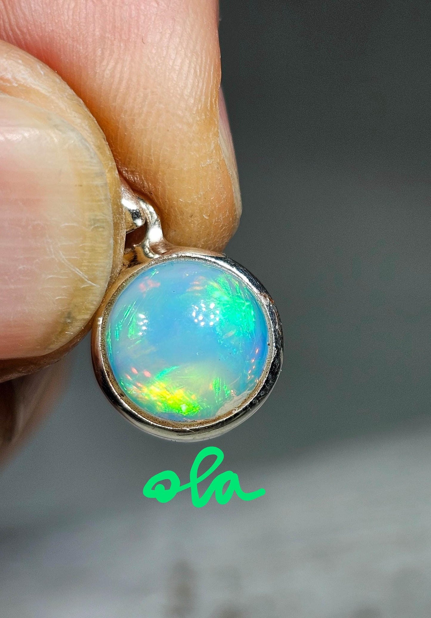 Silber Anhänger mit Opal
