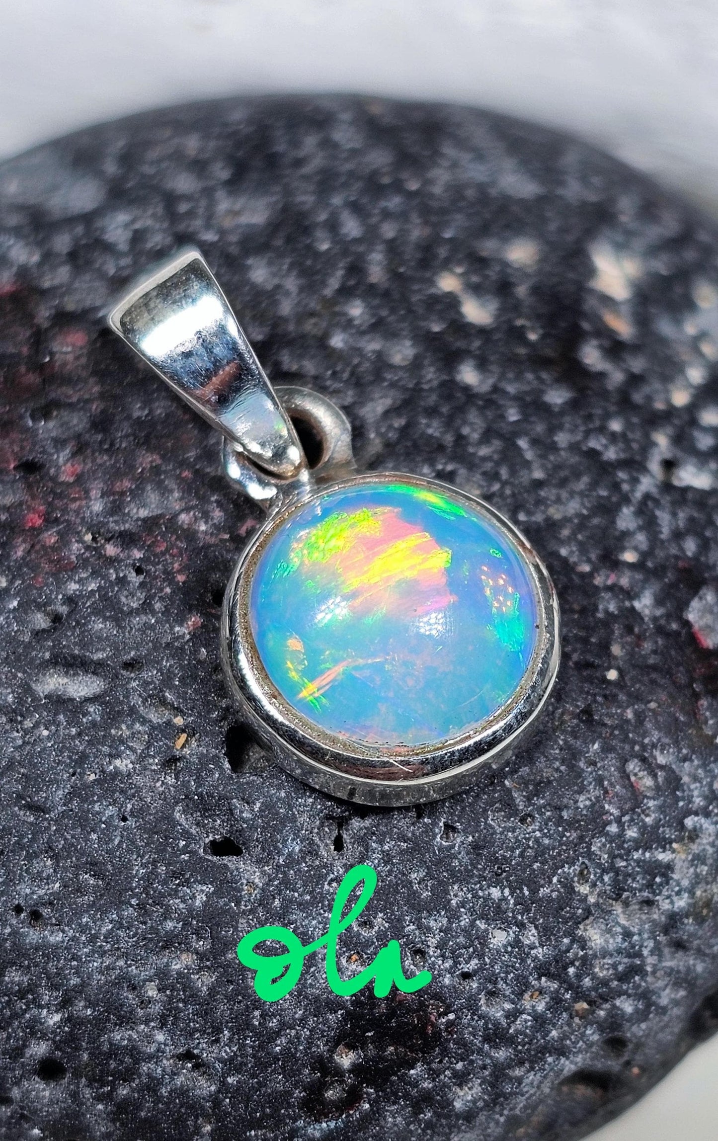 Silber Anhänger mit Opal