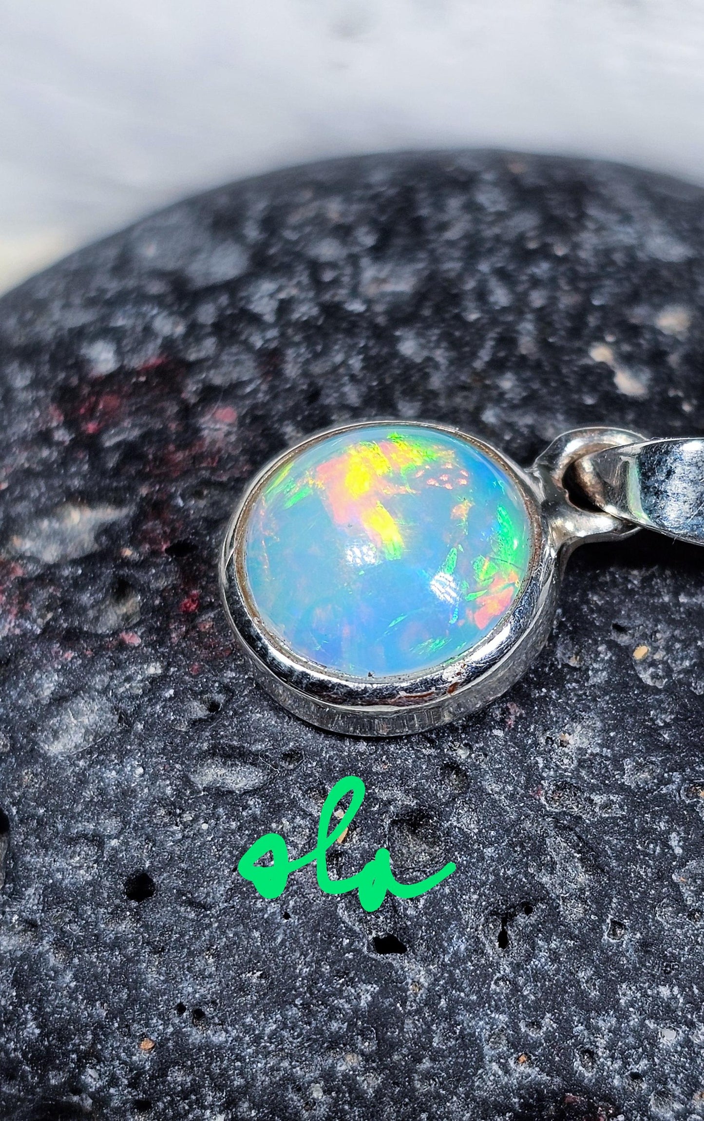 Silber Anhänger mit Opal