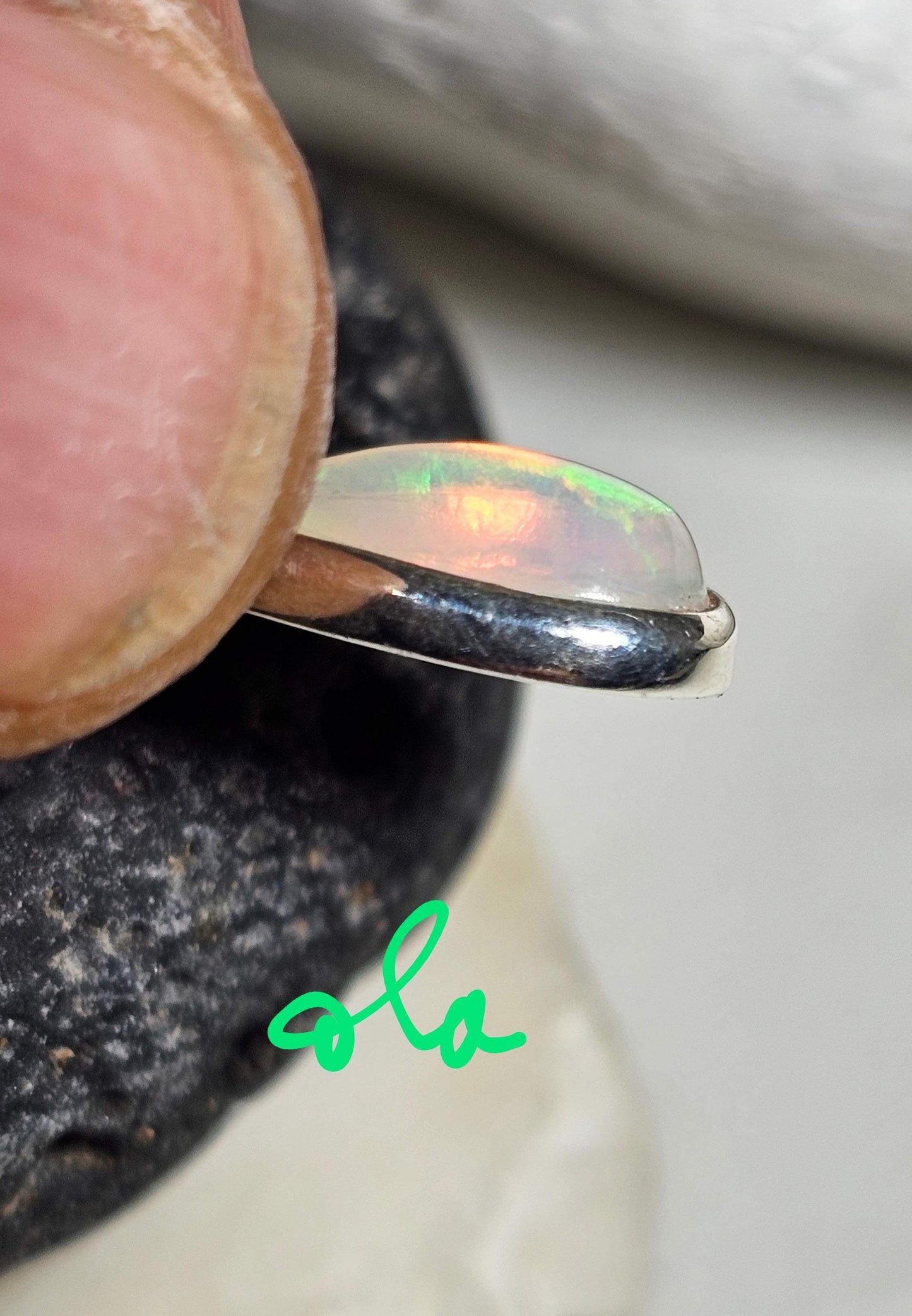 Silber Anhänger mit Opal