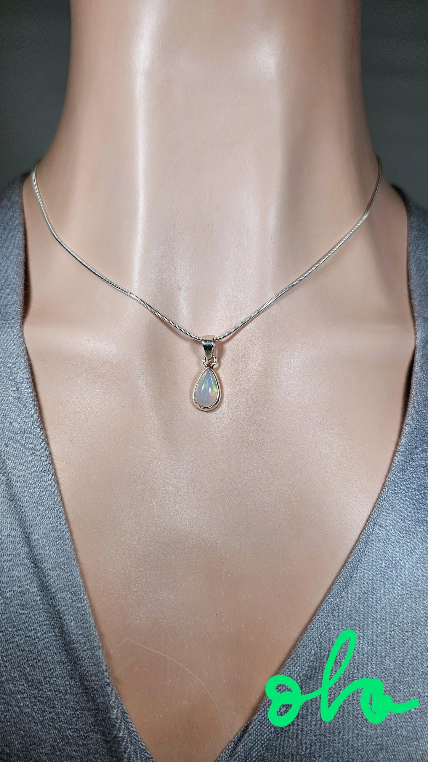 Silber Anhänger mit Opal