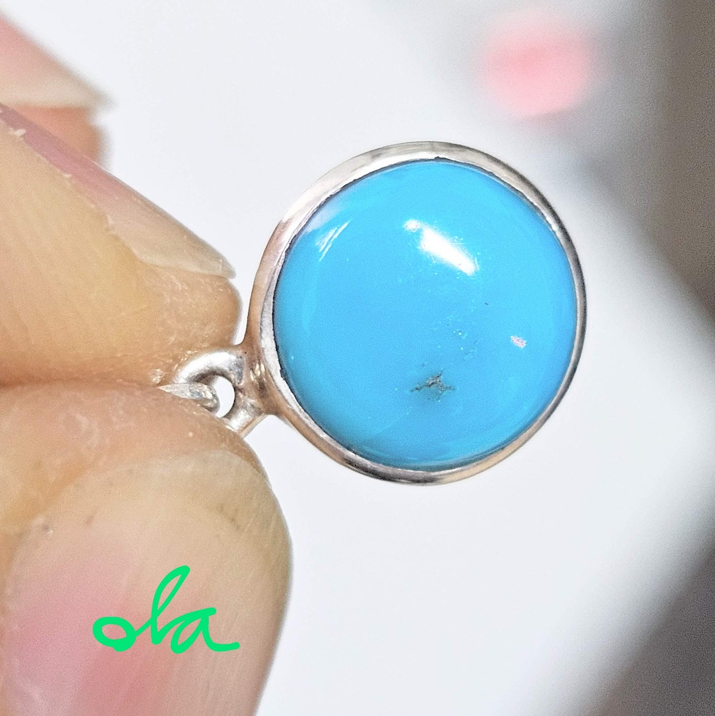 Silber Ohrringe mit Türkis