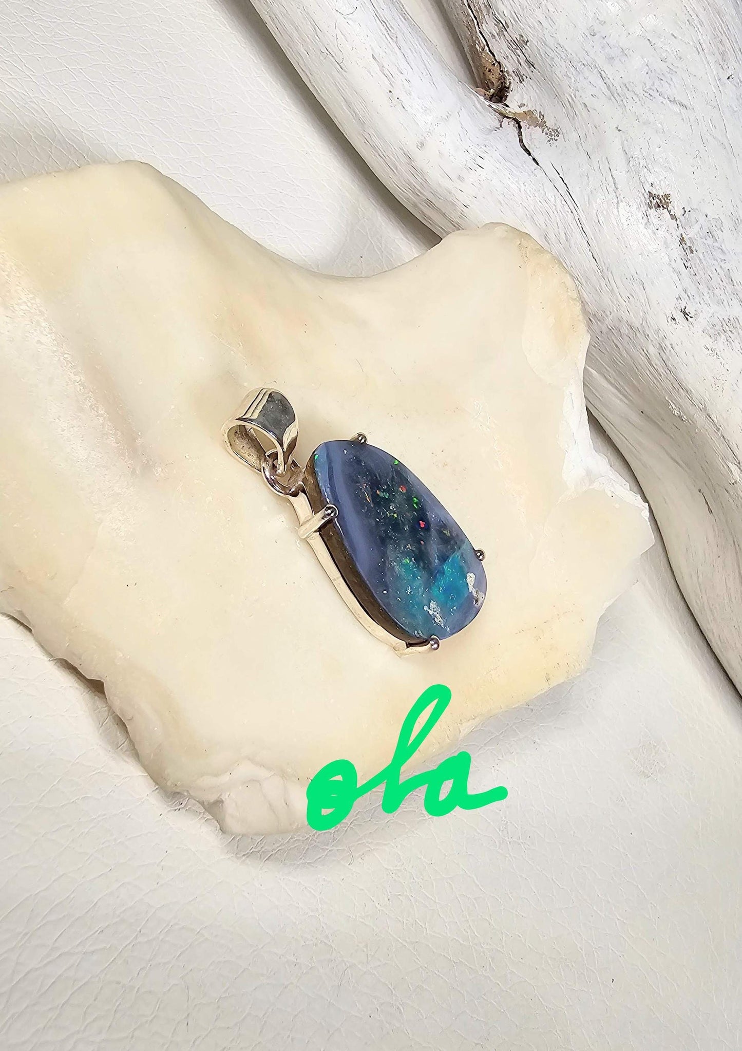 Silber Anhänger mit Opal