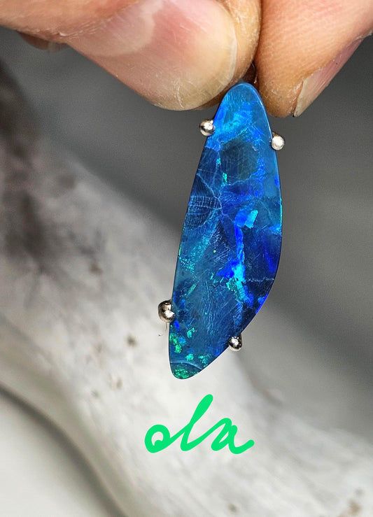 Silber Anhänger mit Opal