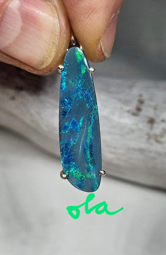 Silber Anhänger mit Opal