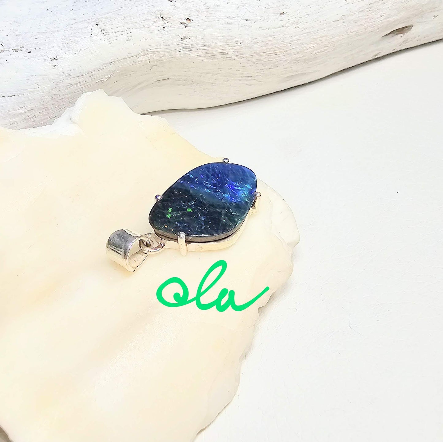 Silber Anhänger mit Opal