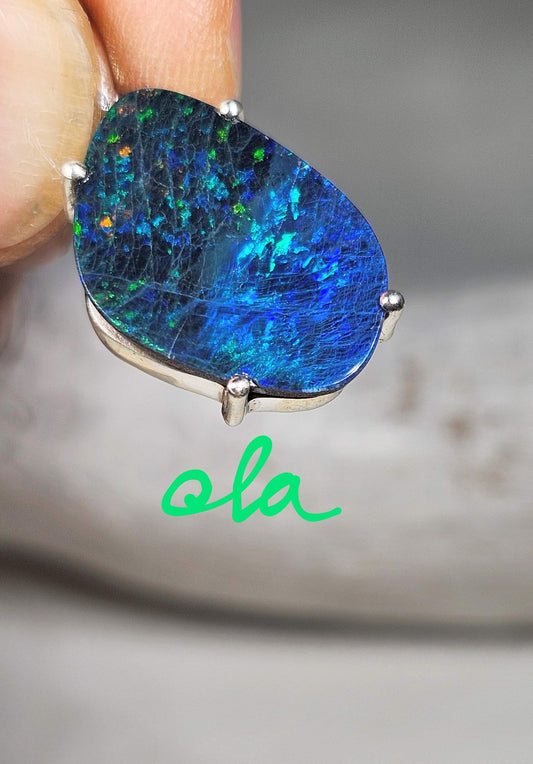 Silber Anhänger mit Opal
