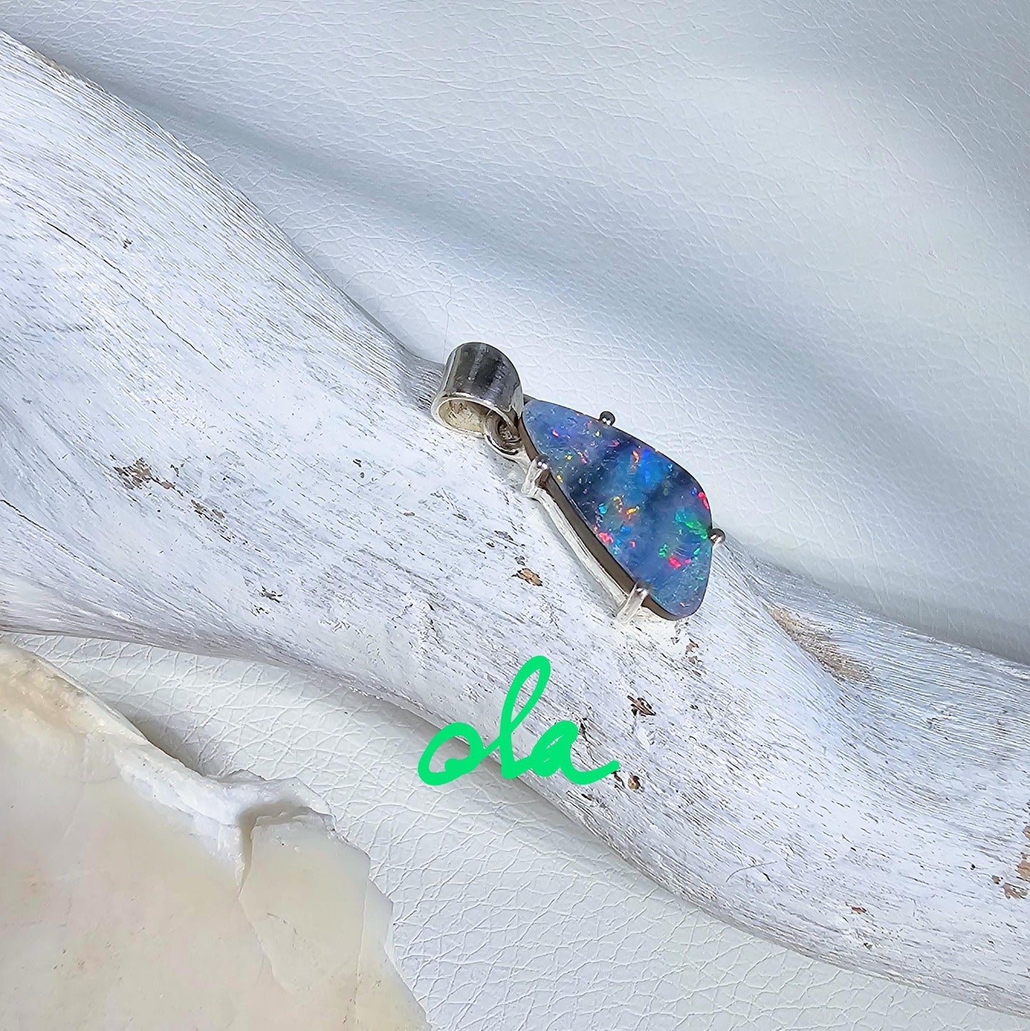 Silber Anhänger mit Opal