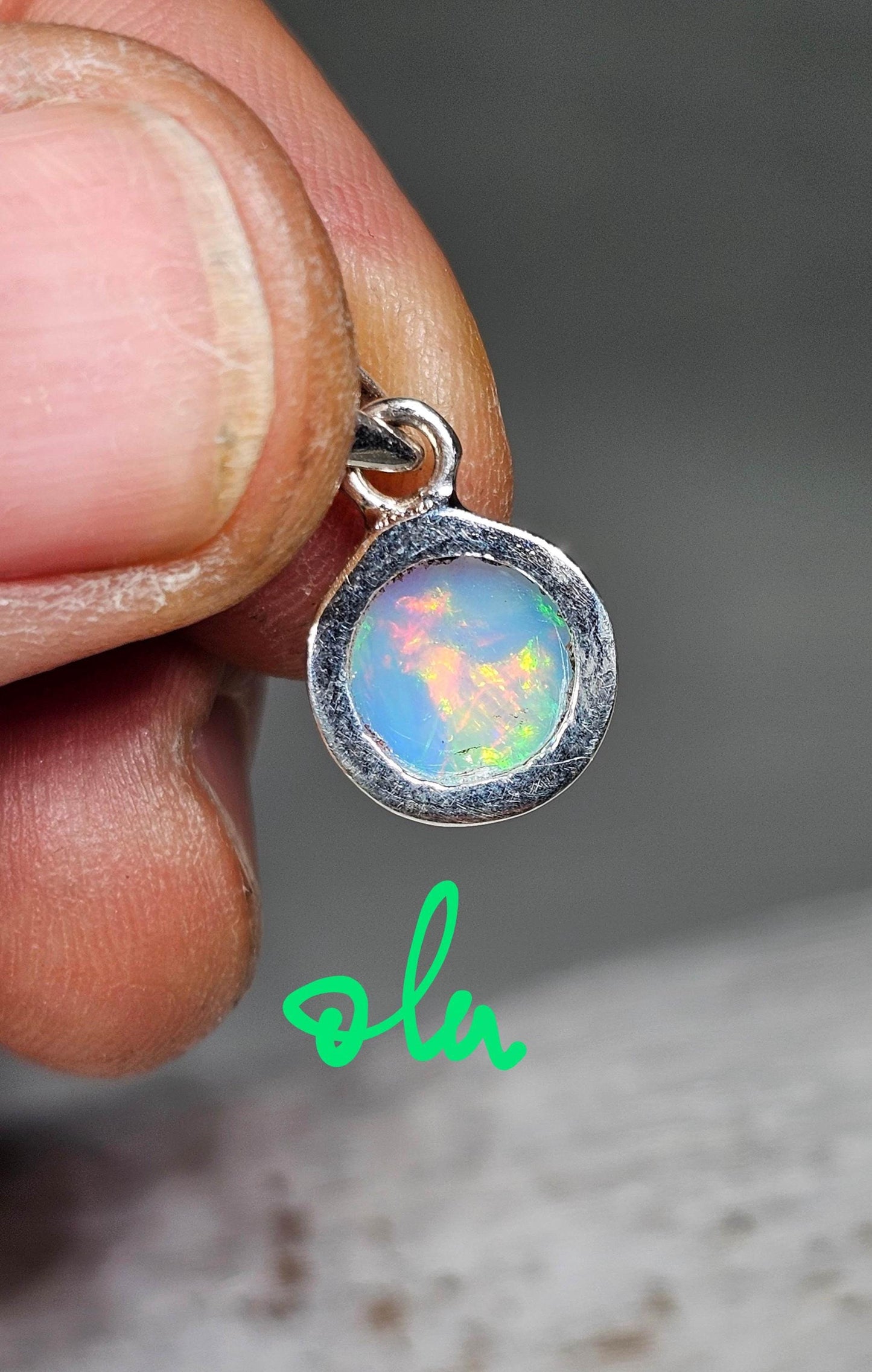 Silber Anhänger mit Opal