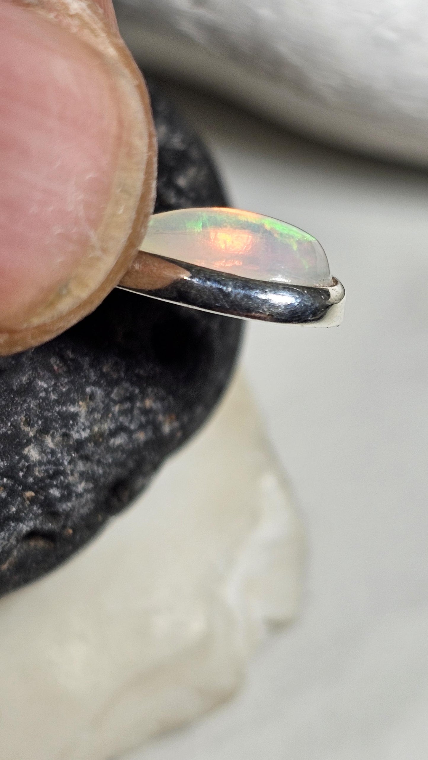 Silber Anhänger mit Opal
