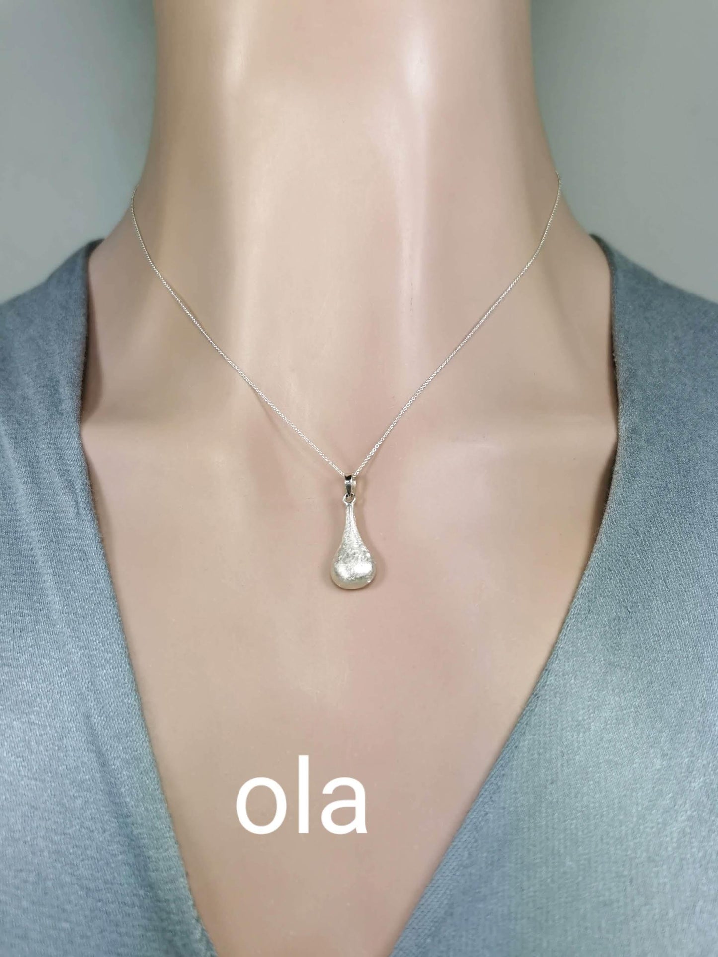 Tropfen Anhänger aus 925 Silber
