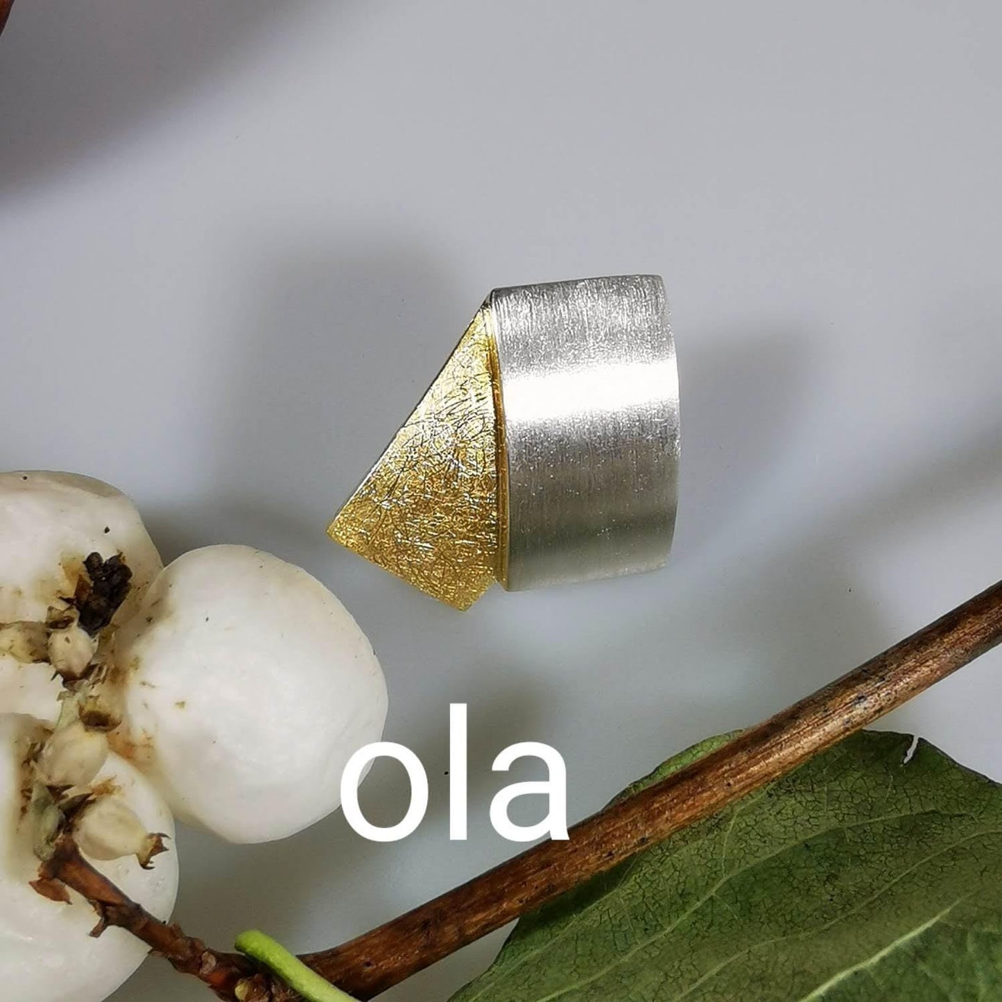 Ohrstecker aus 925 Silber,Bicolor,Teilvergoldet