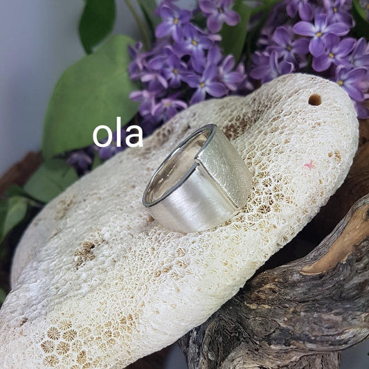 Ring aus 925 Silber mattiert ,massiv
