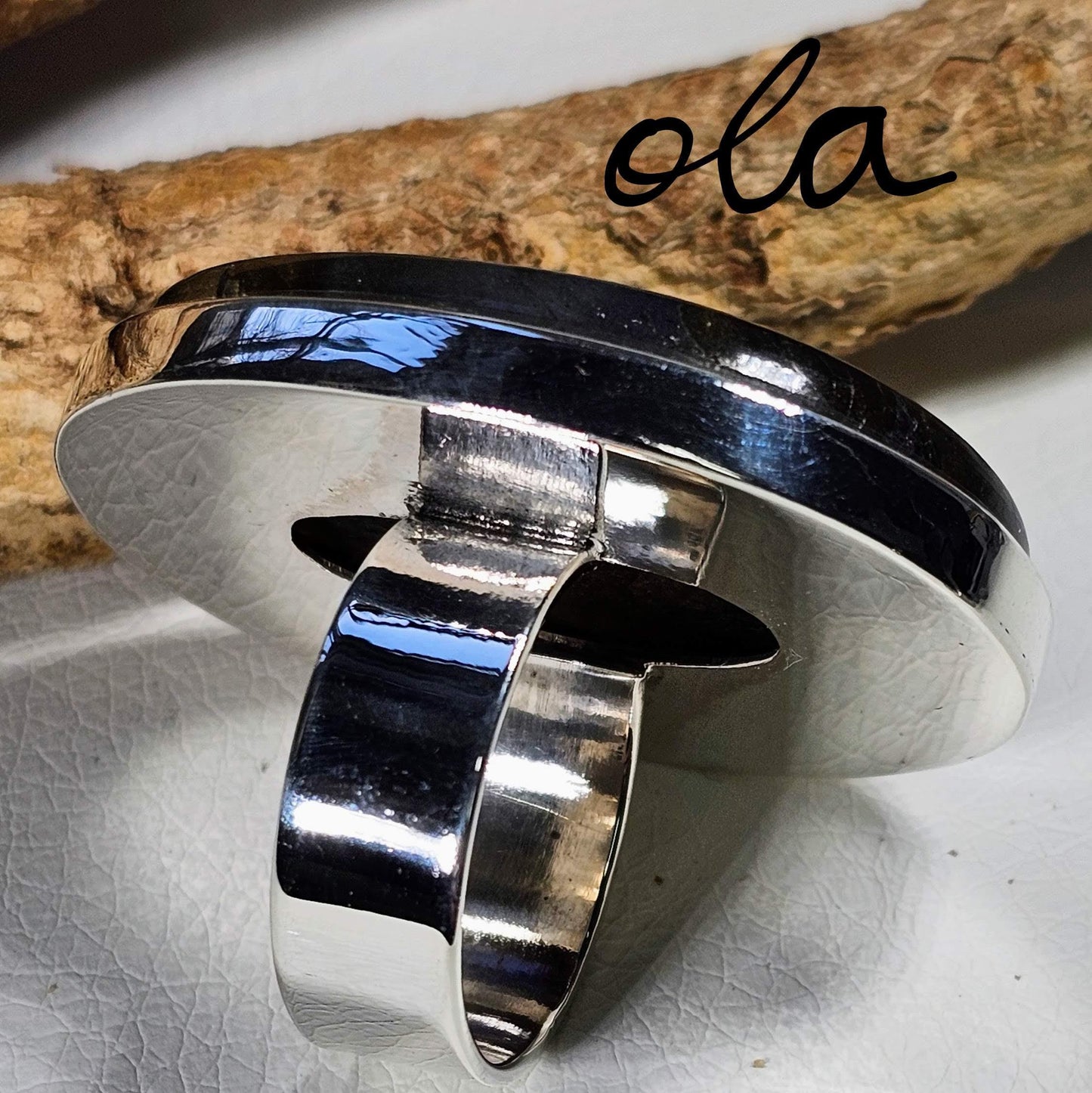 Labradorit Ring in Silber gefasst