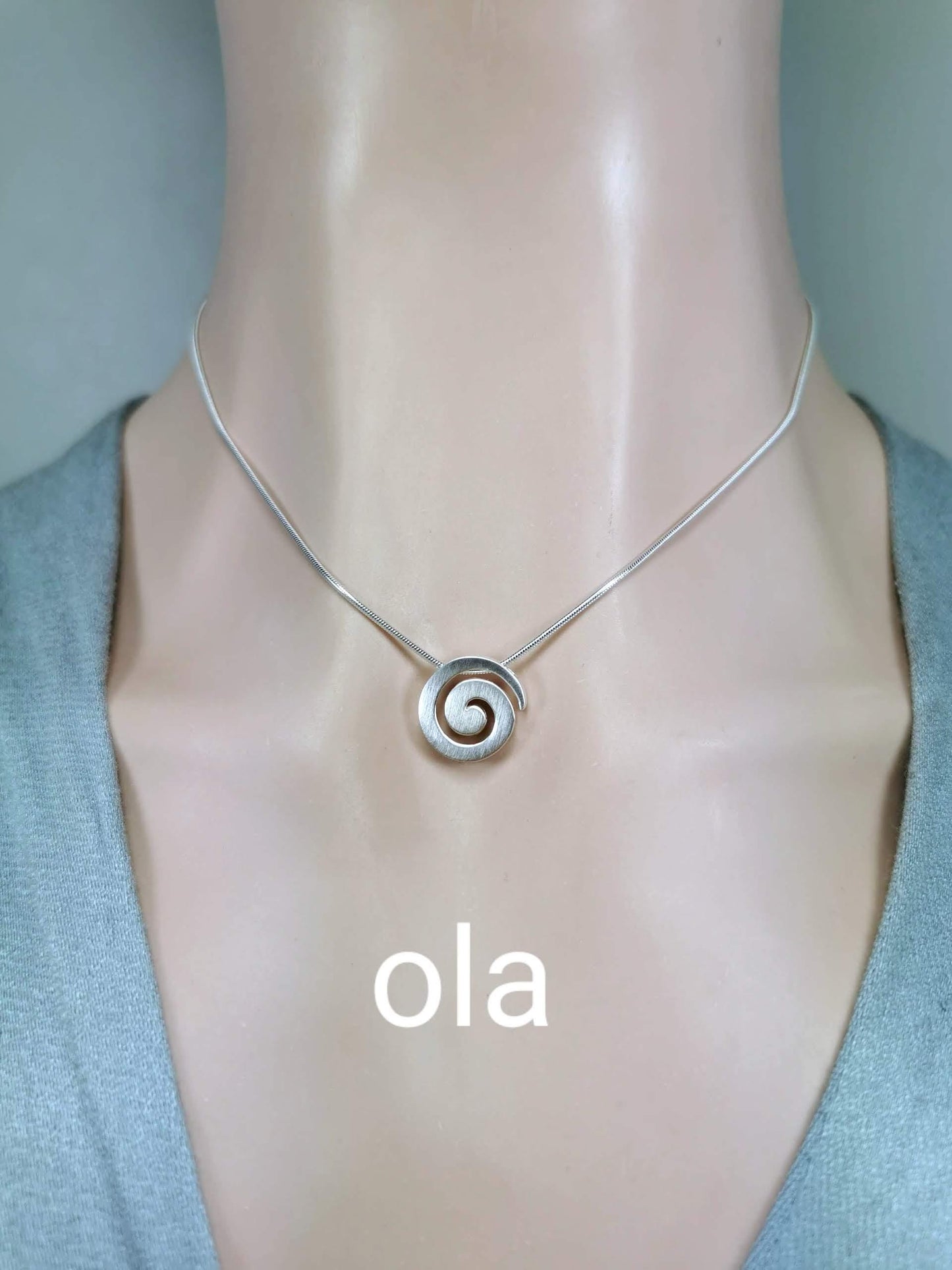 Spiral Anhänger aus 925 Silber