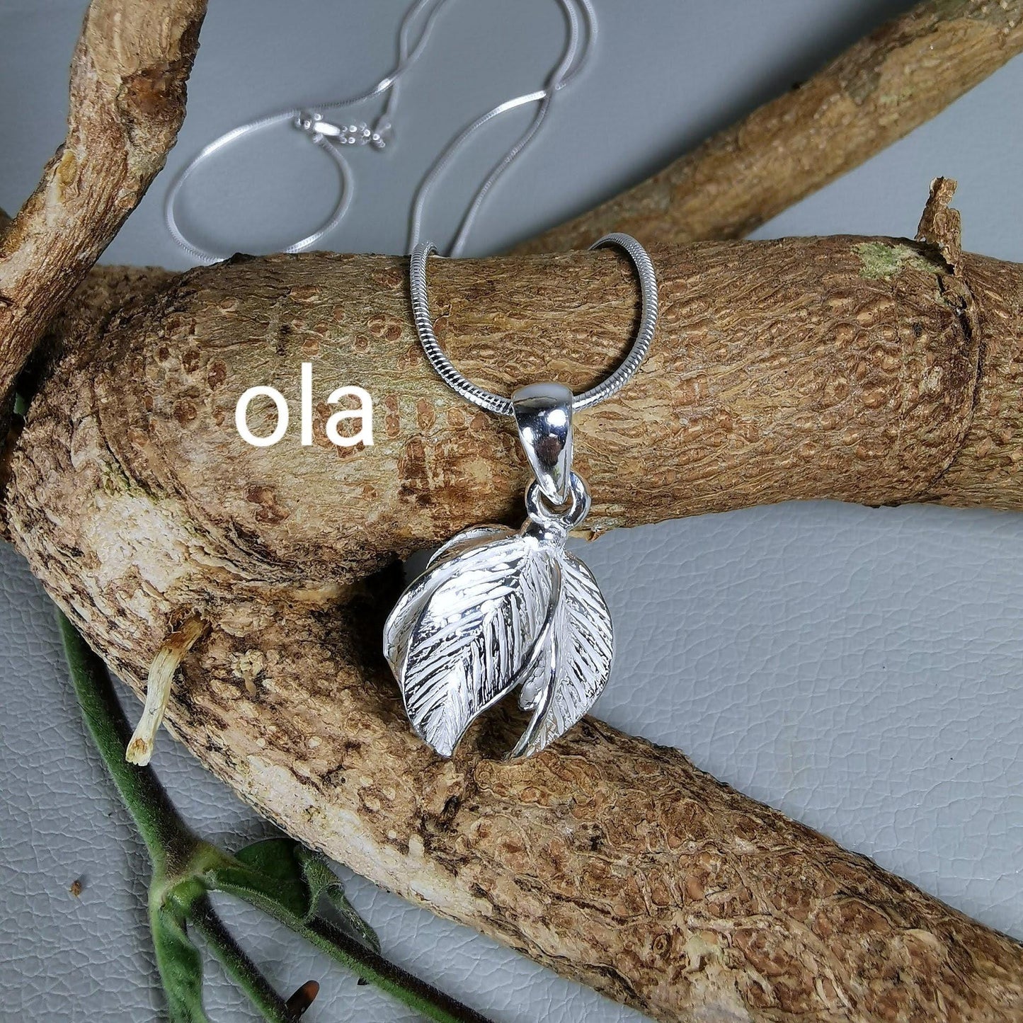 Anhänger aus 925 Silber, Planze