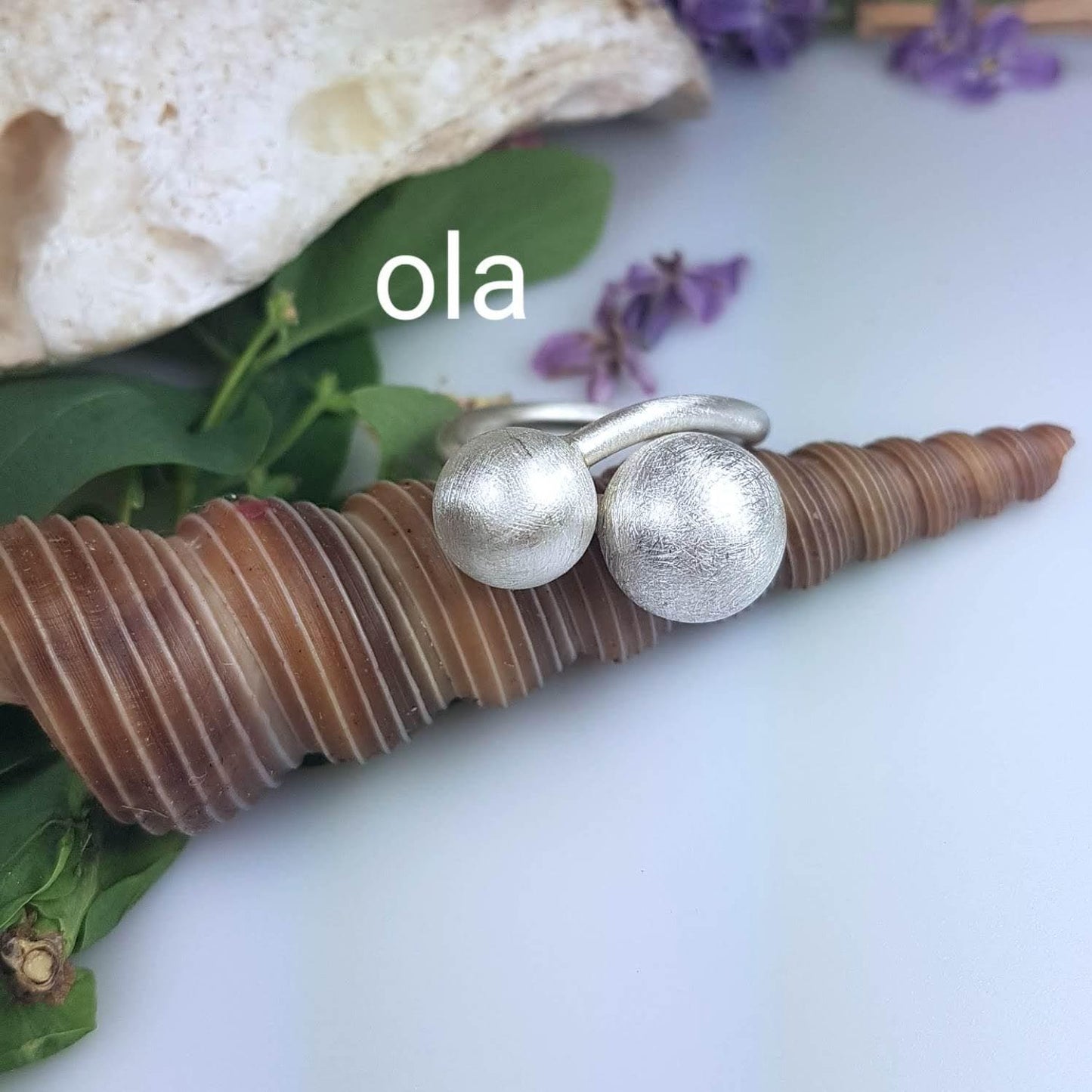 Ring mit Kugel aus 925 Silber