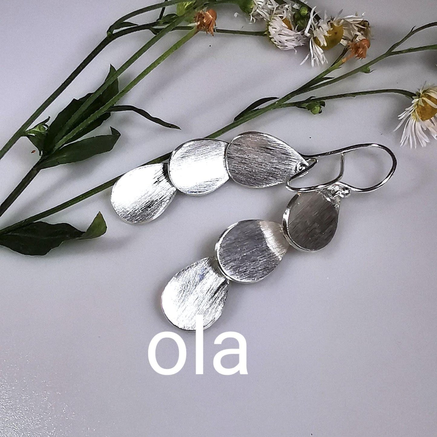 Ohrhänger aus 925 Silber mattiert