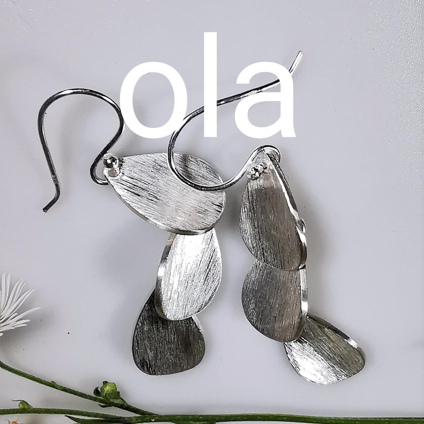 Ohrhänger aus 925 Silber mattiert