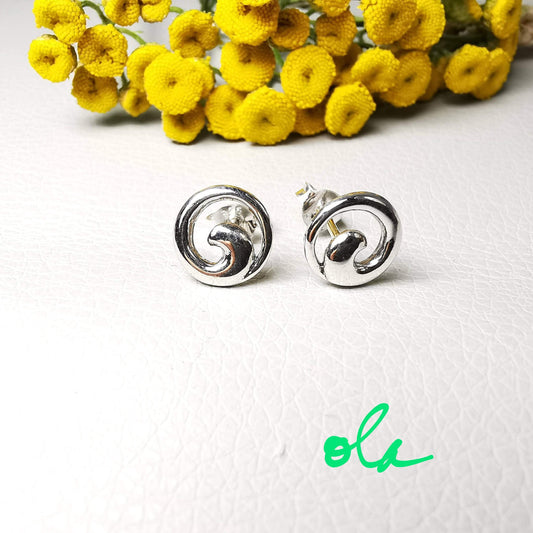 925 Silber Ohrstecker von Welle