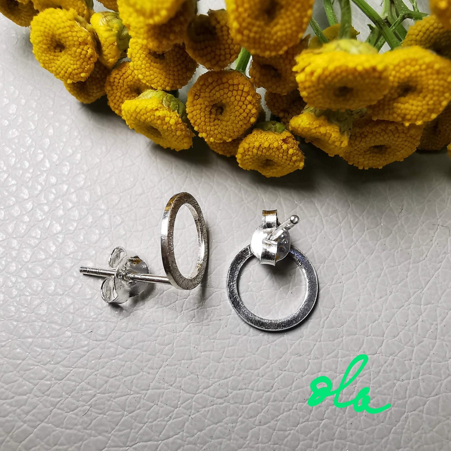 Ohrstecker aus 925 Silber, Kreis