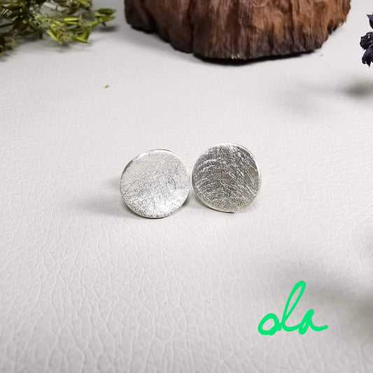 Ohrstecker aus 925 Silber rund matt
