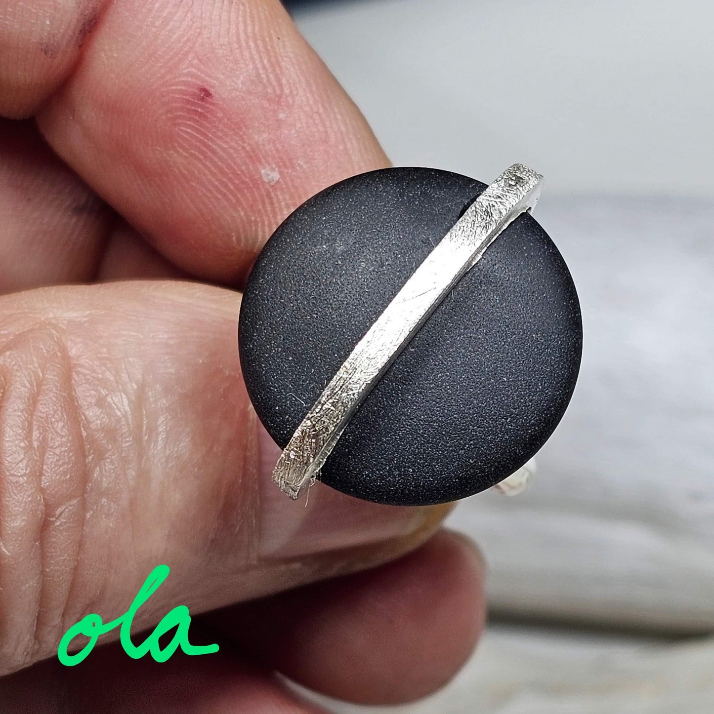 Onix Ring aus 925 Silber