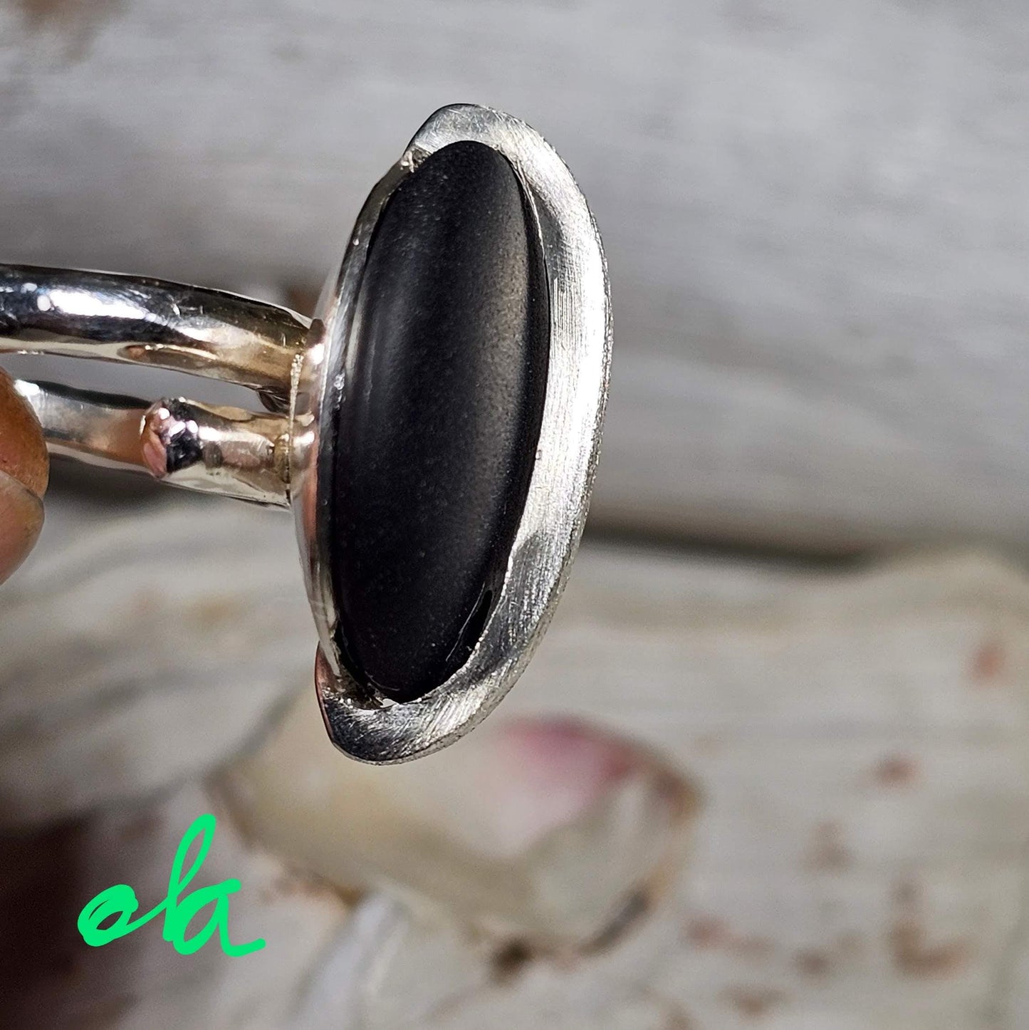 Onix Ring aus 925 Silber