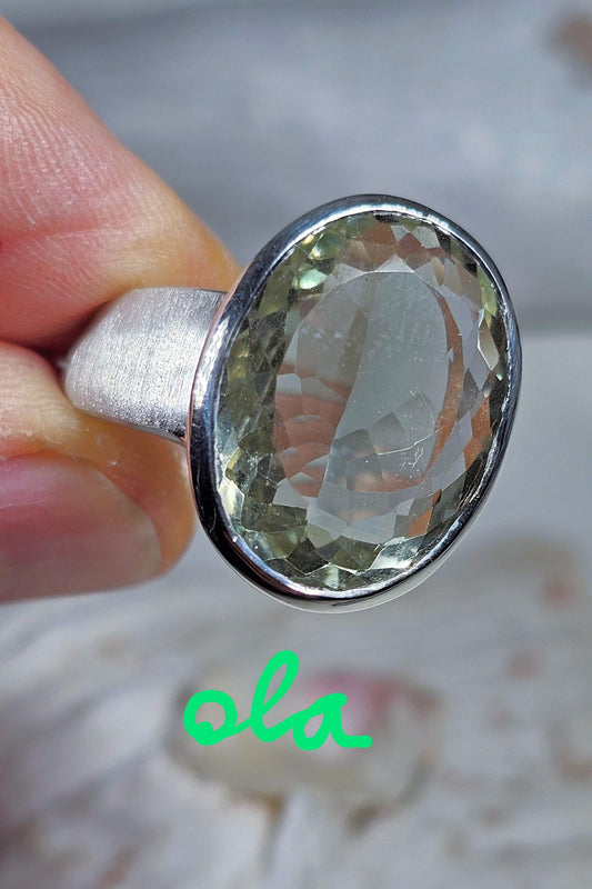 Prasiolith Ring Silber 925