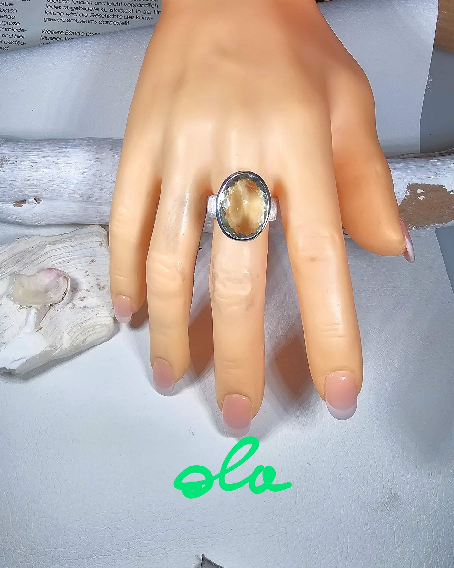 Prasiolith Ring Silber 925