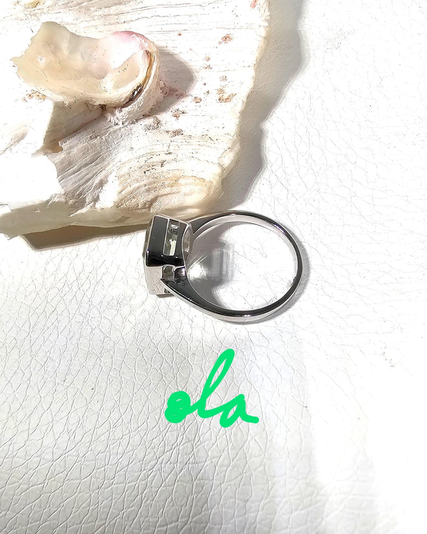 Prasiolith Ring aus 925 Silber