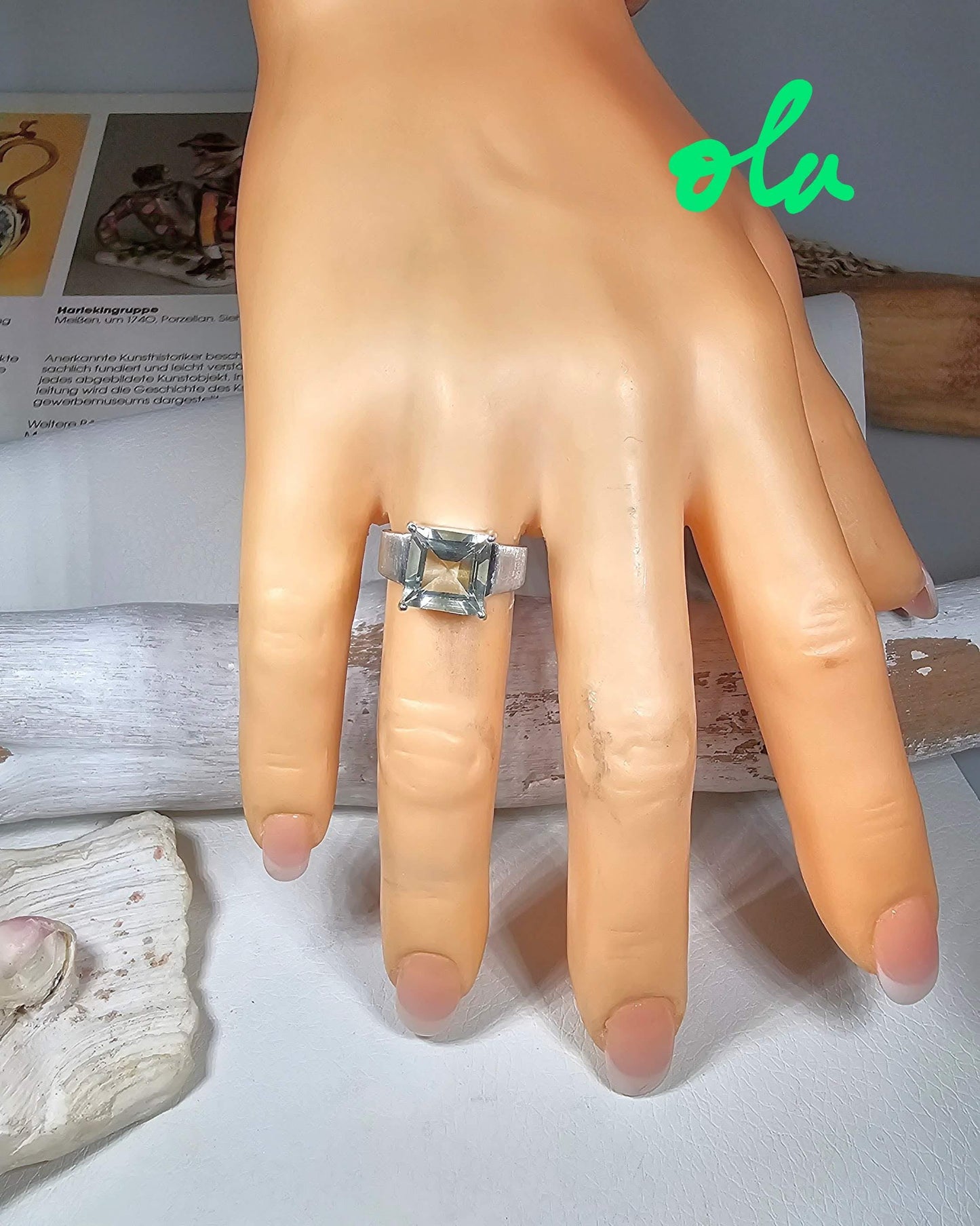 Prasiolith Ring Silber 925