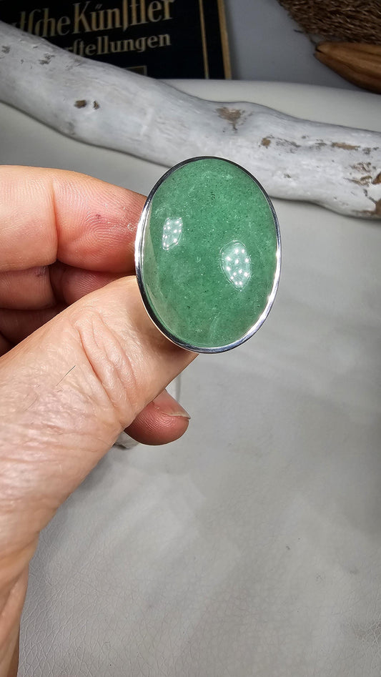 Ring grüner Aventurin aus Silber 925