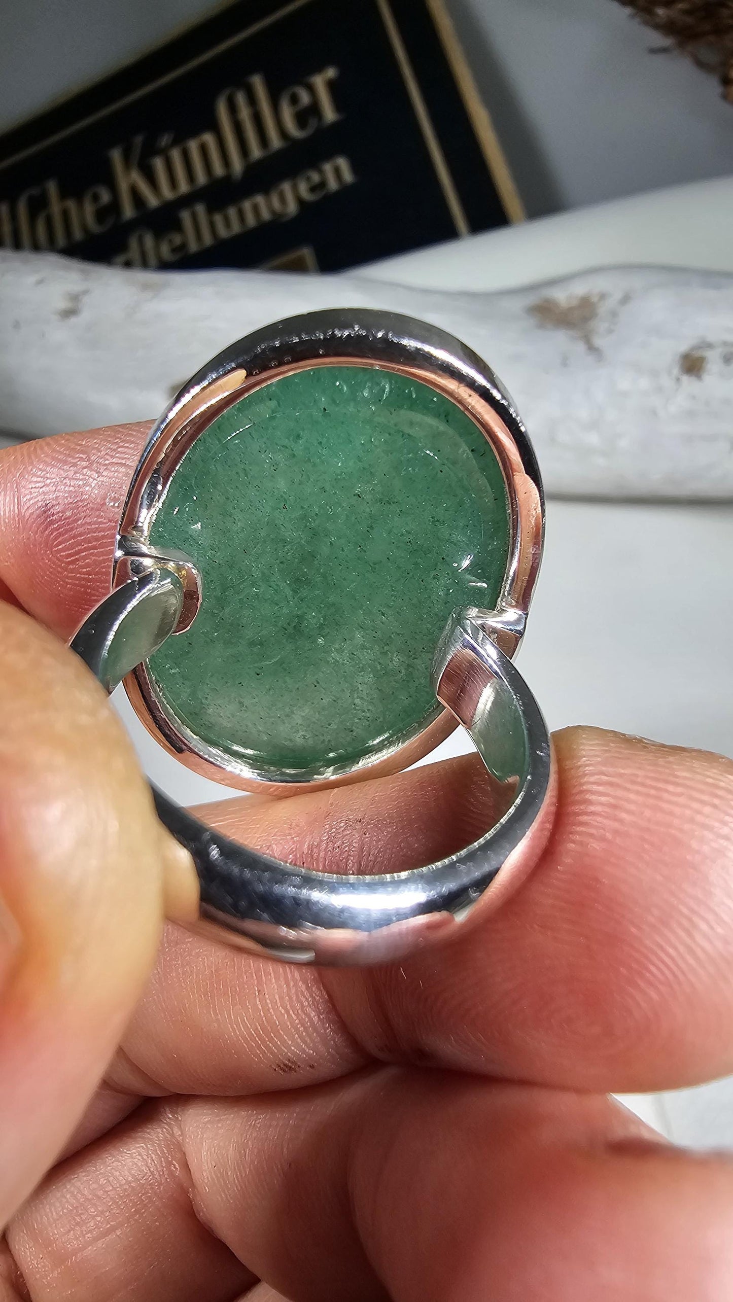Ring grüner Aventurin aus Silber 925