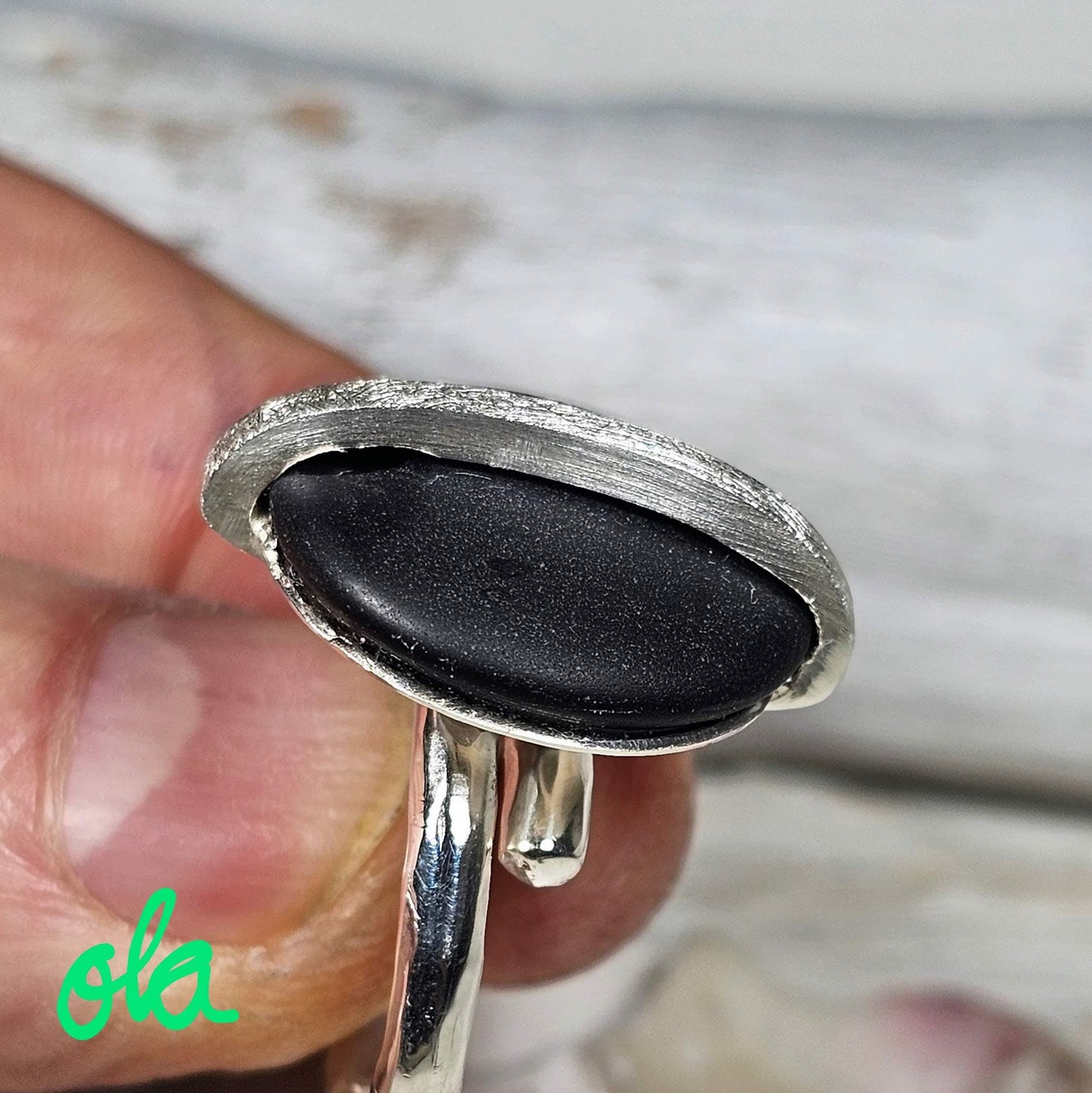 Onix Ring aus 925 Silber