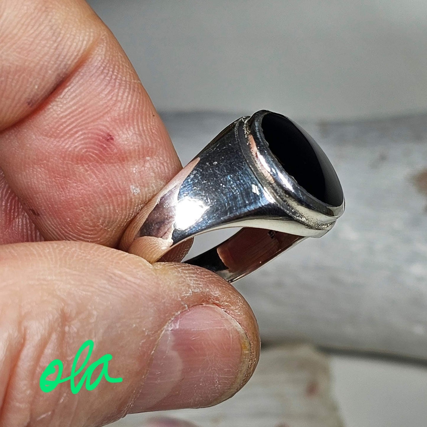 Onix Männer Ring 925 Silber